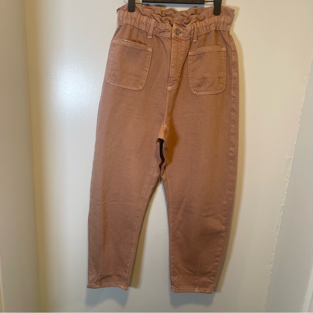 Zara peach pink‎ color jeans women's size 8